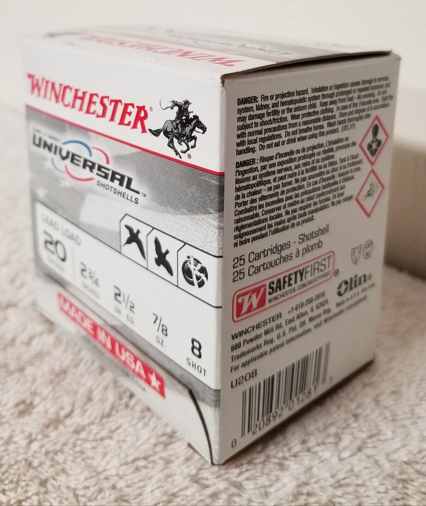 Winchester Game & Target Universal 20 Ga 8 Shot Empty Ammo Box ONLY