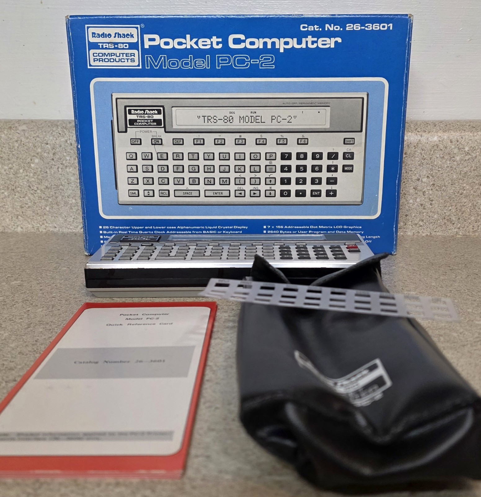 Radio Shack TRS-80 Pocket Computer PC-2 Japan Box Tested 26-3601 Vtg