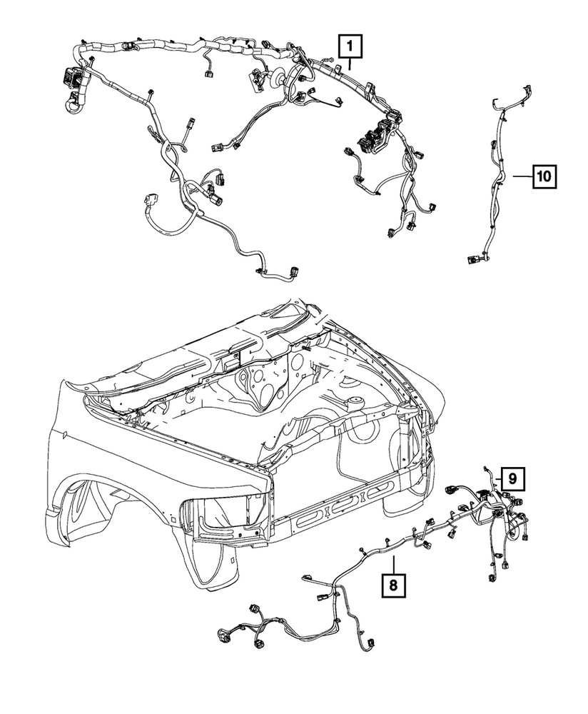 Genuine Mopar Front End Module Wiring 68360112AA