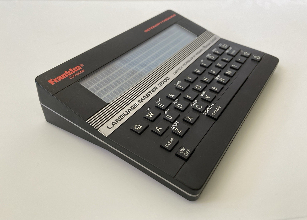 VTG Franklin LM-3000 Language Master Dictionary w/ box & case - Tested Working