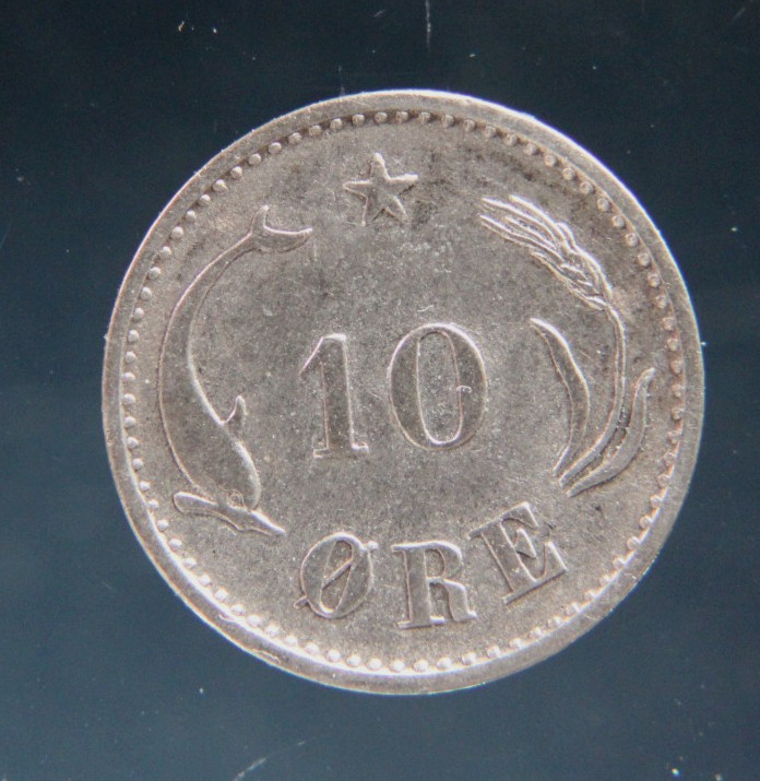 Denmark 10 Ore 1891 Silver coin