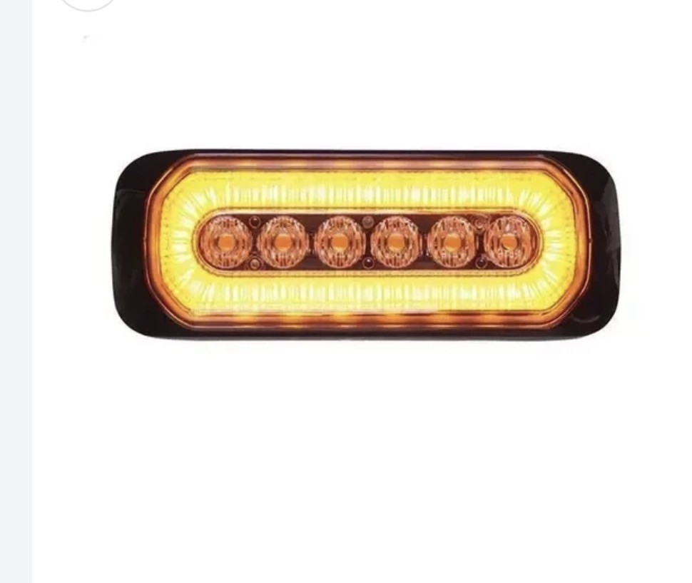 Amber/Amber Halo Ring Dual Function LED Strobe & DRL /Marker Light 12V 24V