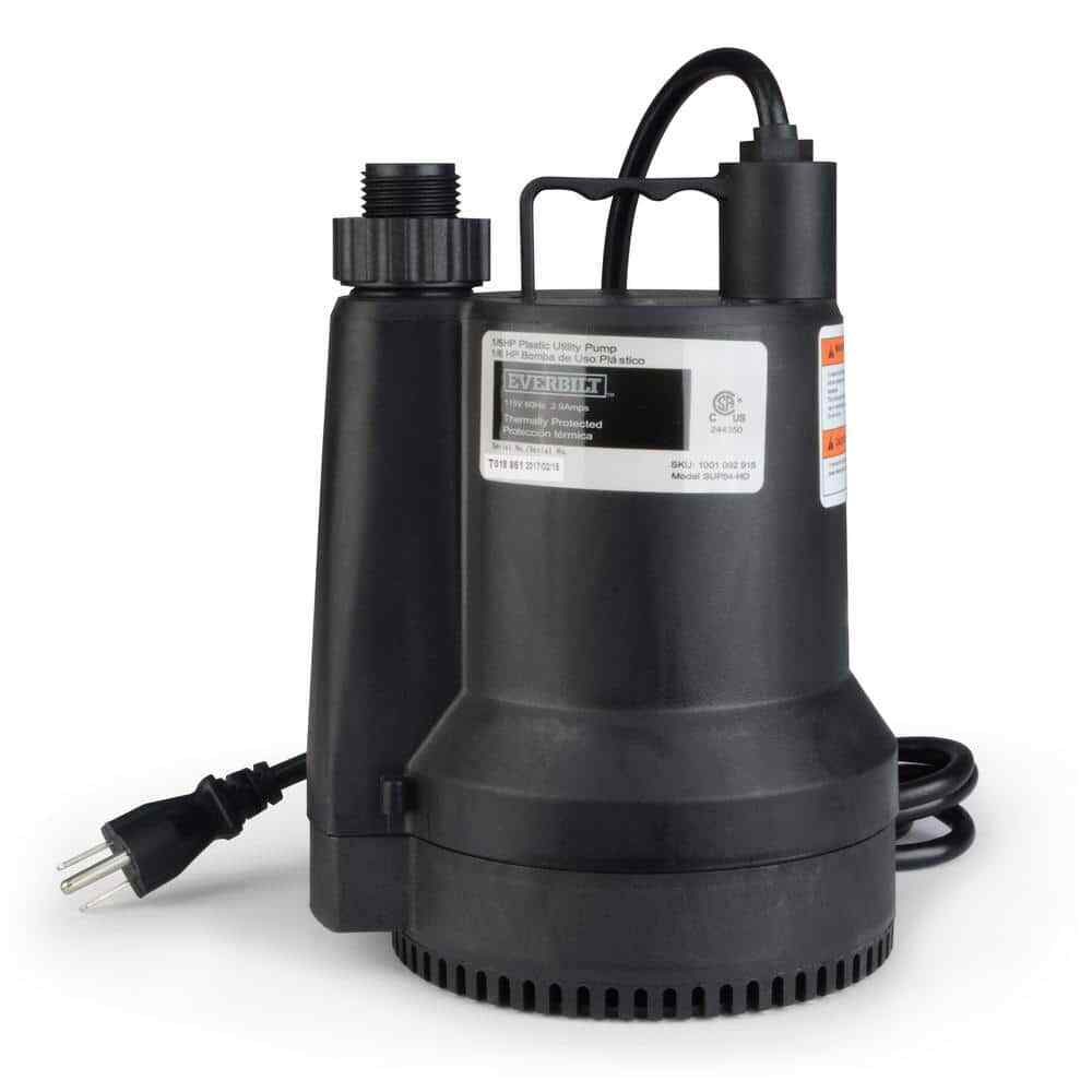Everbilt 1/6 HP Plastic Submersible Utility Pump
