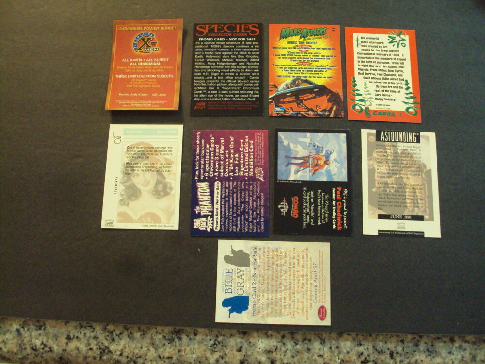 9 Assorted Promo Cards ID:92983
