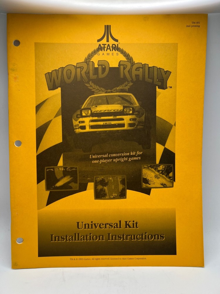 ATARI: Arcade game Manuals Collection from distributors library YOUR CHOICE