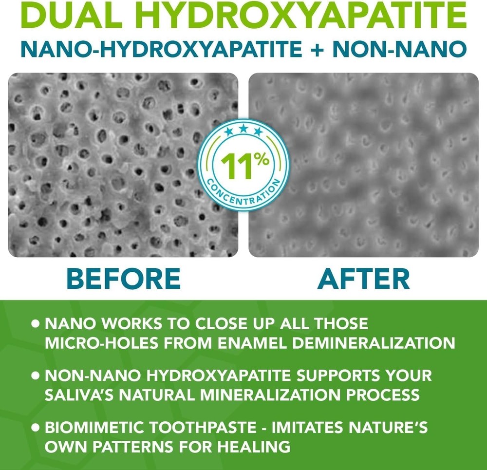 Nano hydroxyapatite Toothpaste Fluoride-Free, Pro Mineralizer Toothpaste - 4 Oz