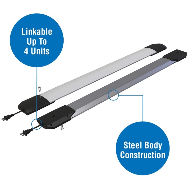 New Hyper Tough 5500 Lumen 4ft Linkable LED Shop Light