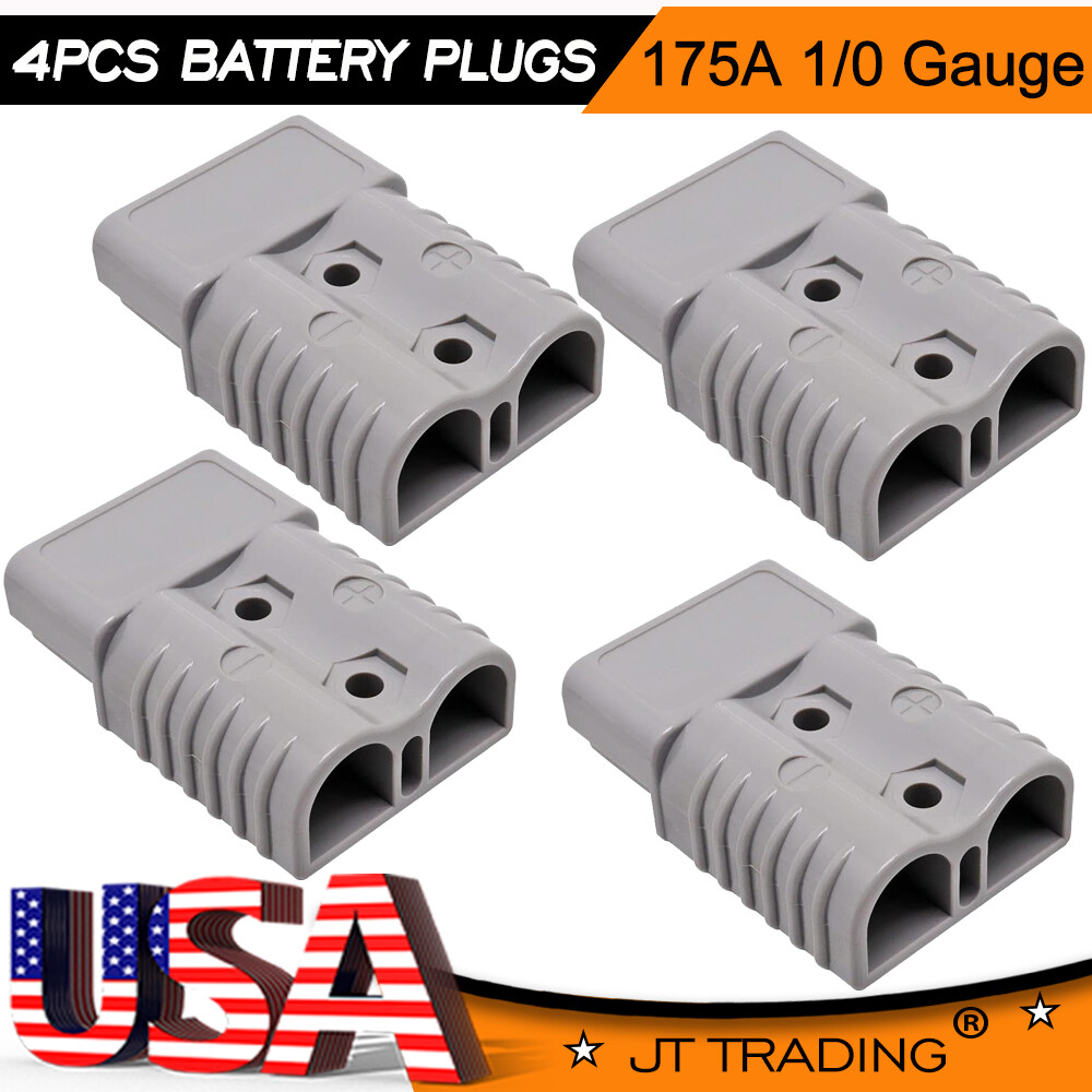 4X Battery Plugs Quick Connect Disconnect Jumper Cable Connectors Winch 175A
