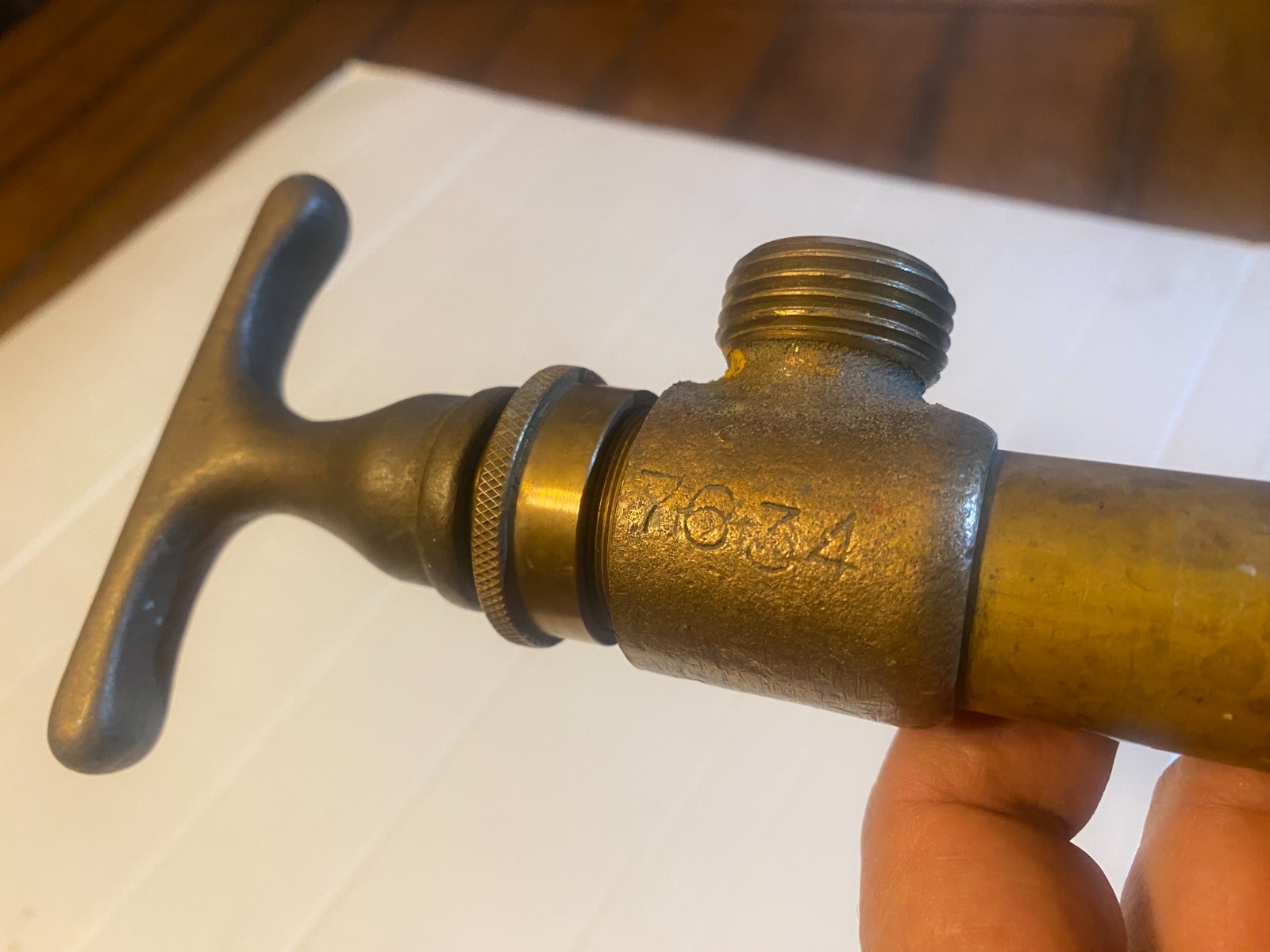 Vintage Maritime Antique Brass and Copper Hand Bilge Pump