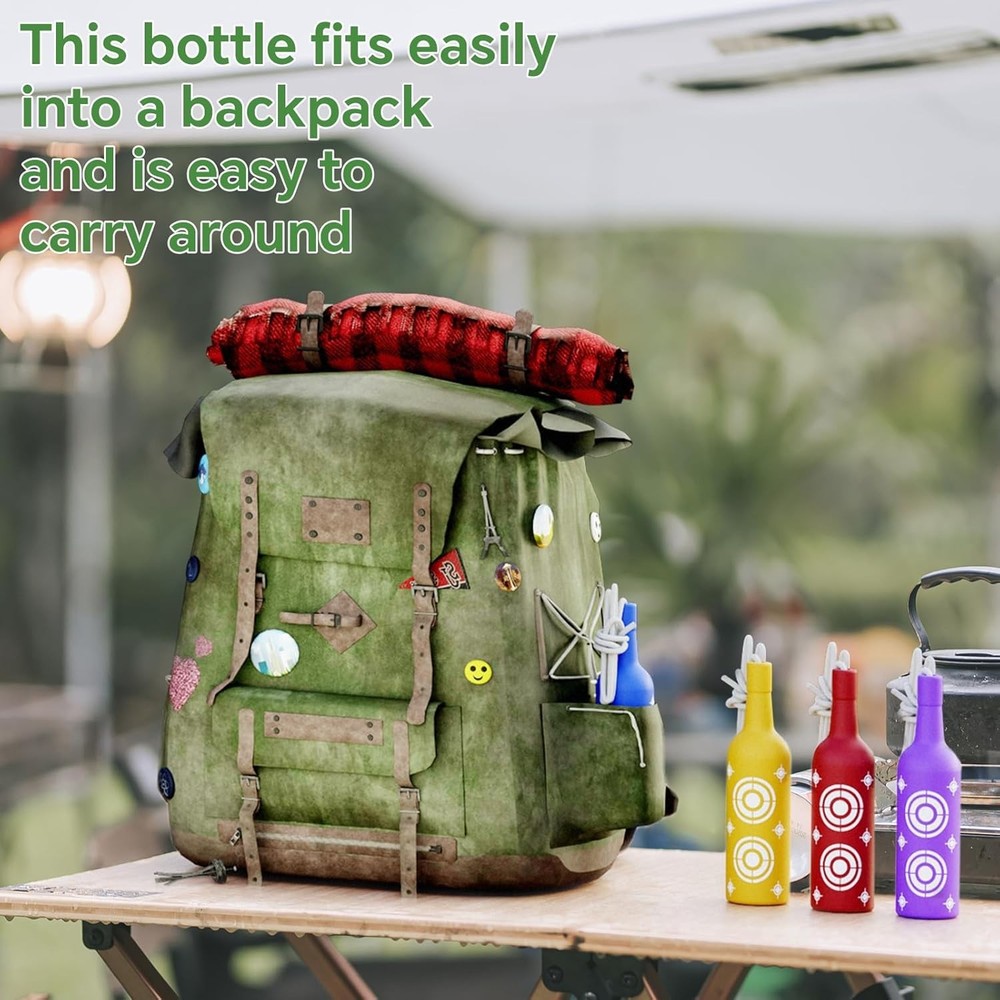 6 Pack Plastic Bottles Shooting Targets, Resetting Targets for Shooting Range...
