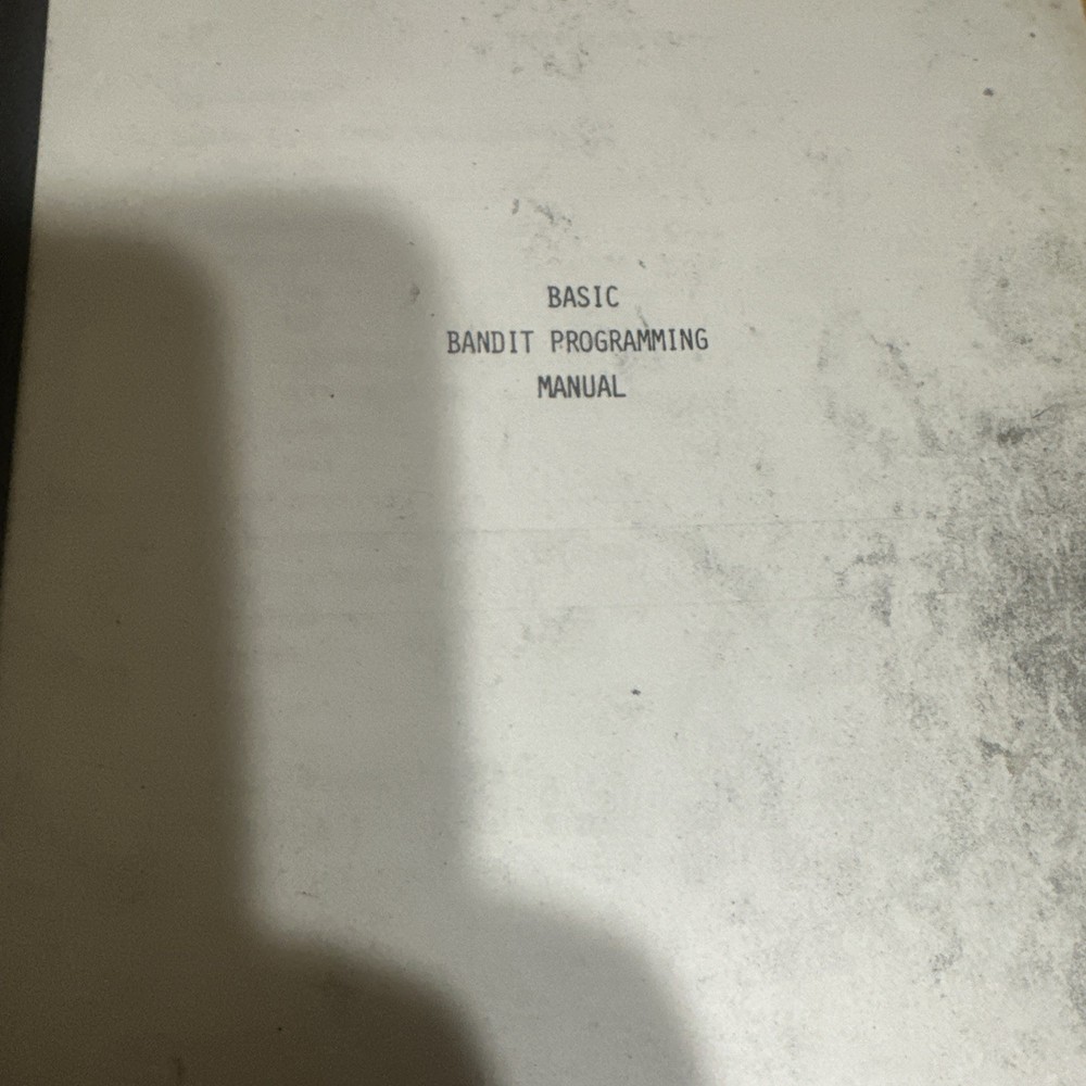 Basic Bandit Programming Manual Parts List