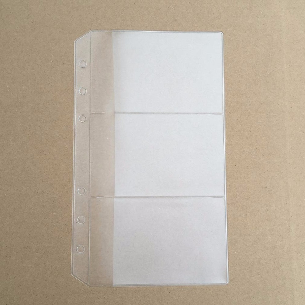 A6 Size 3 Slots Plastic Envelope Card Storage Insert Refill Organiser #B9