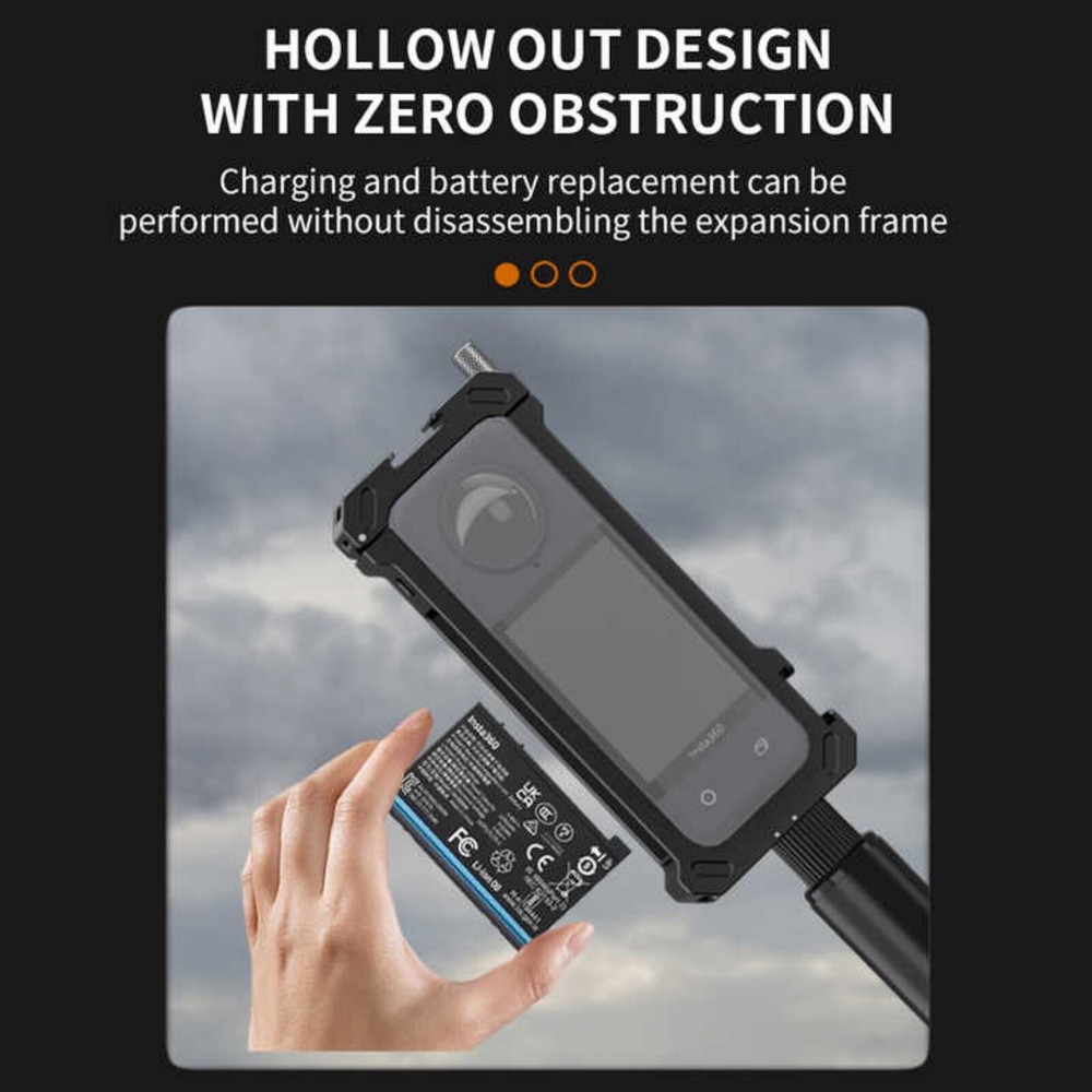 Camera Cage for Insta360 X4 Metal Case Cage Multi-Functional Protective