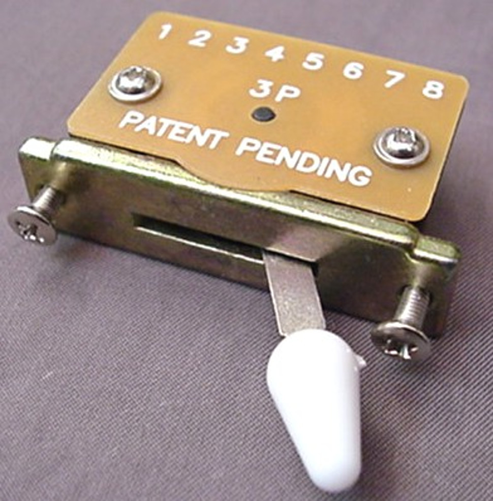 DIECAST 3 WAY LEVER SWITCH FOR ELECTRIC GUITAR white