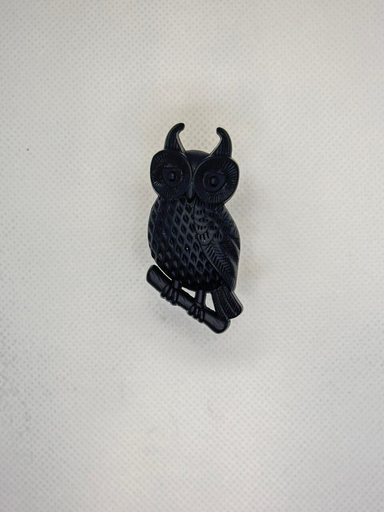 2" Matte Black Owl Knob