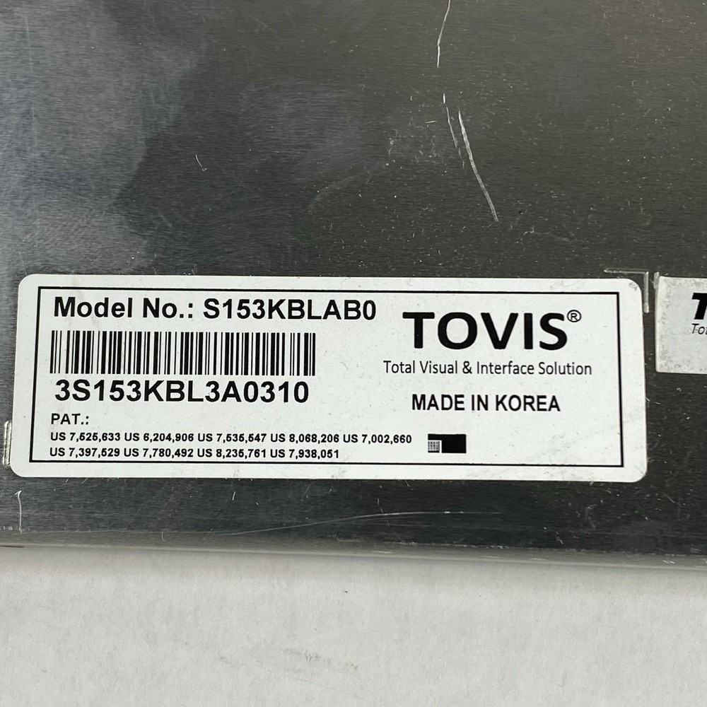 Tovis 15.3" S153KBLAB0 LCD Panel Untested