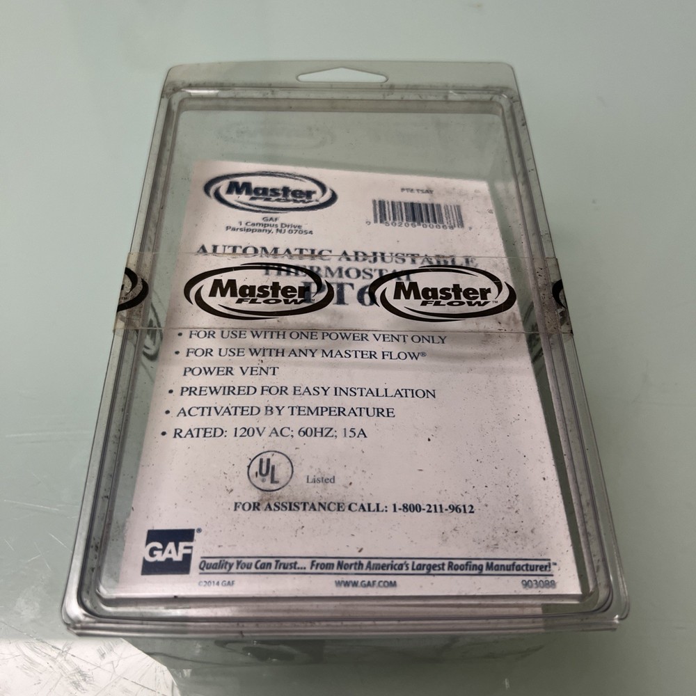 Master Flow PT6 Universal Manually Adjustable Thermostat for Power Vents