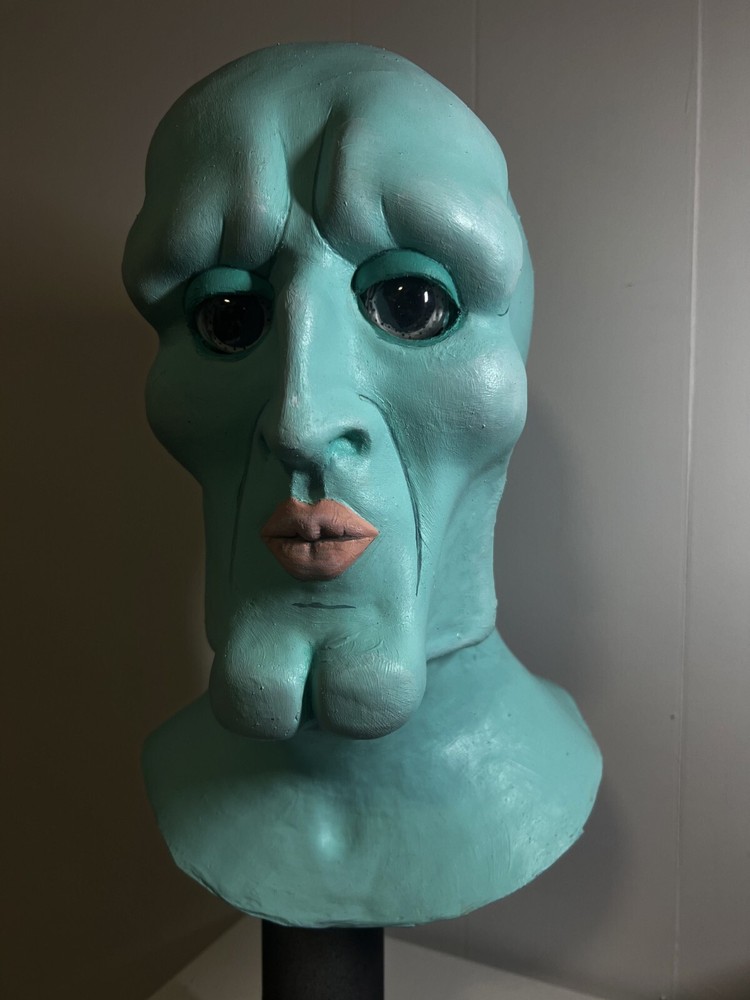 Handsome Squidward latex mask
