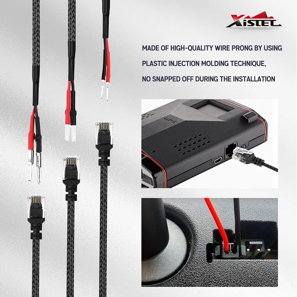 16.5" Radar Detector Hardwire Power Cord Mirror Wire Plug Tap Compatible with E