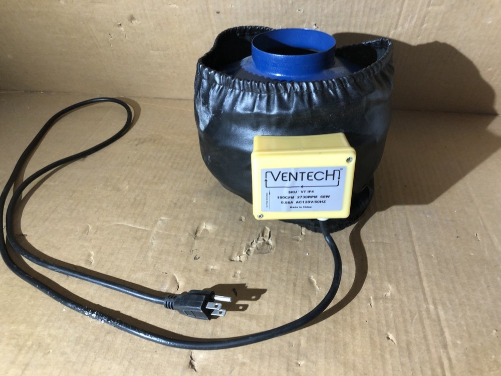 Ventech HVAC 6" Inline Duct Fan 190CFM Ventilation Blower