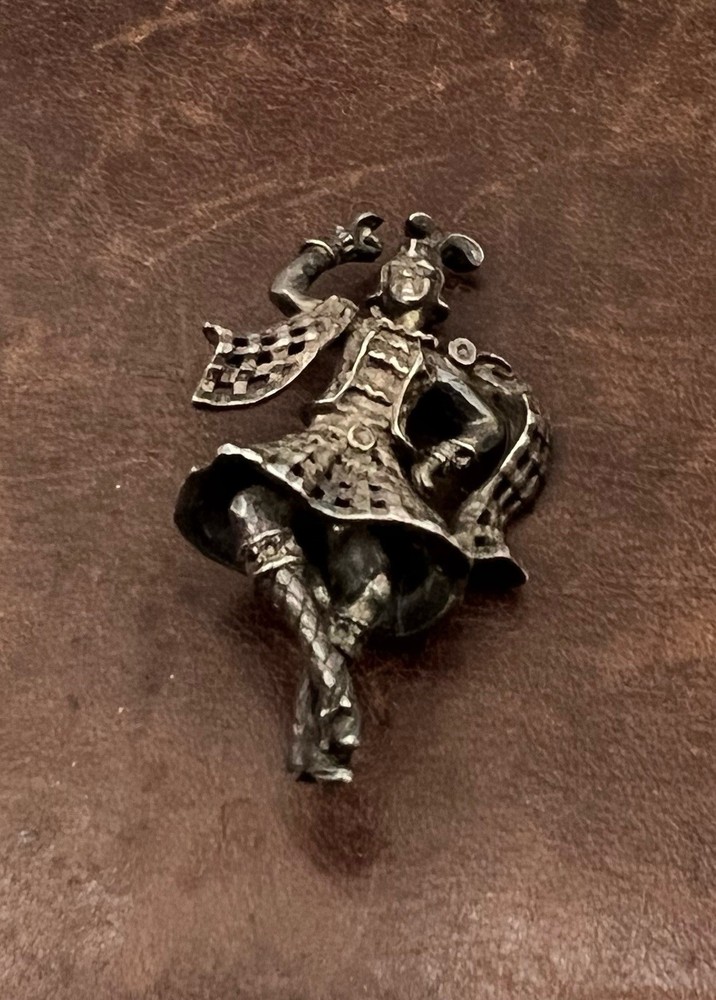 Vintage Silver Tone Scottish Dancer Pin