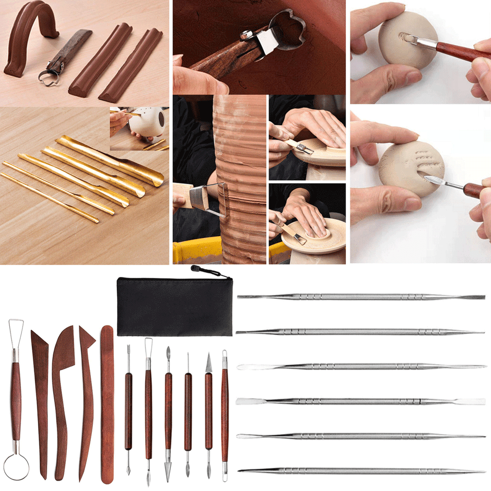 Pottery Tools and Polymer Clay Tools Set for Modeling Sculpting Carving Tool Kit