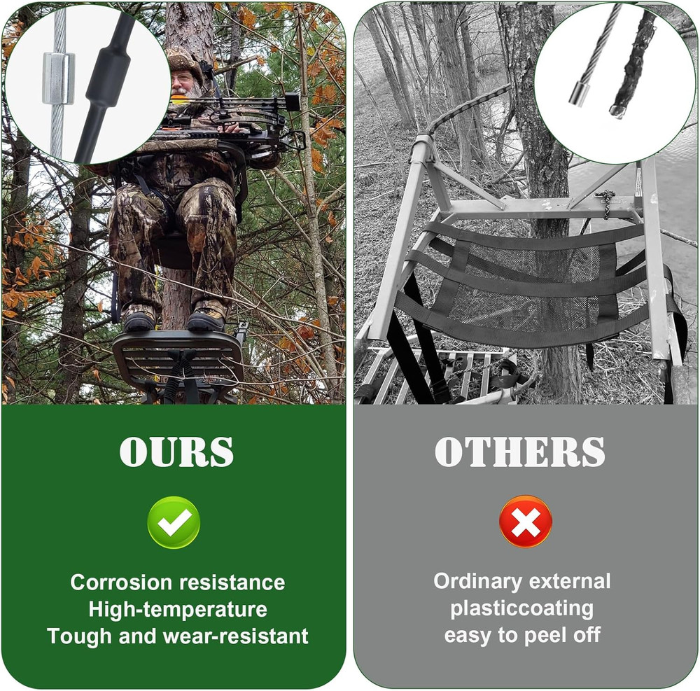 Replacement Tree Stand Cables 2PCS Replacement Cables for Climbing