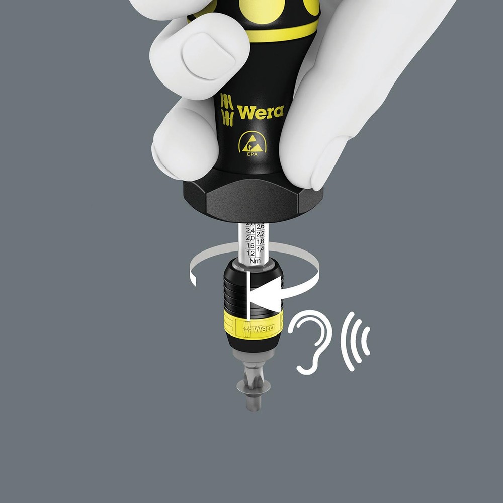 Wera Adjustable ESD Safe Torque Screwdriver w/ Quick Release Chuck 05074730001