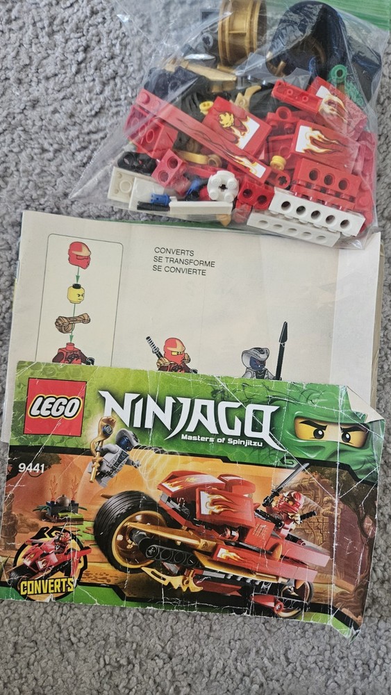 lego 9441 kai's blade cycle 100% Complete