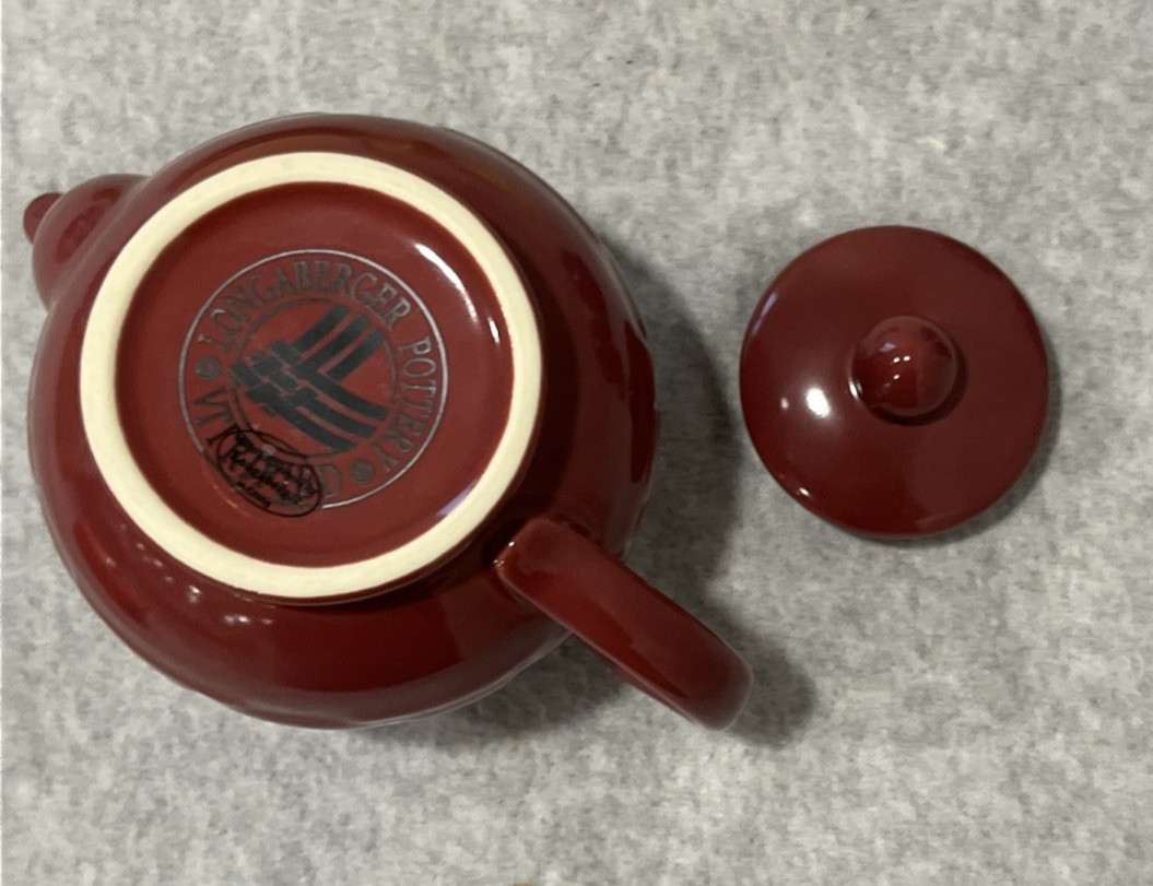 LONGABERGER Pottery Child's Tea Party Set WOVEN TRADITIONS 11 pieces