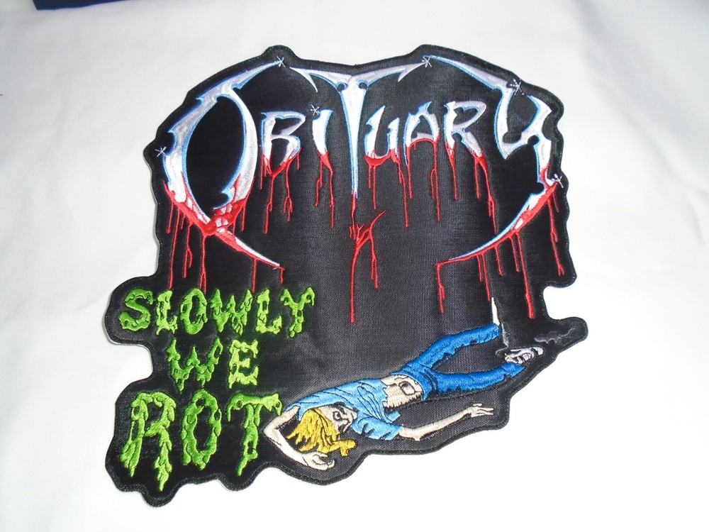 OBITUARY SLOWLY WE ROT EMBROIDERED BACK PATCH