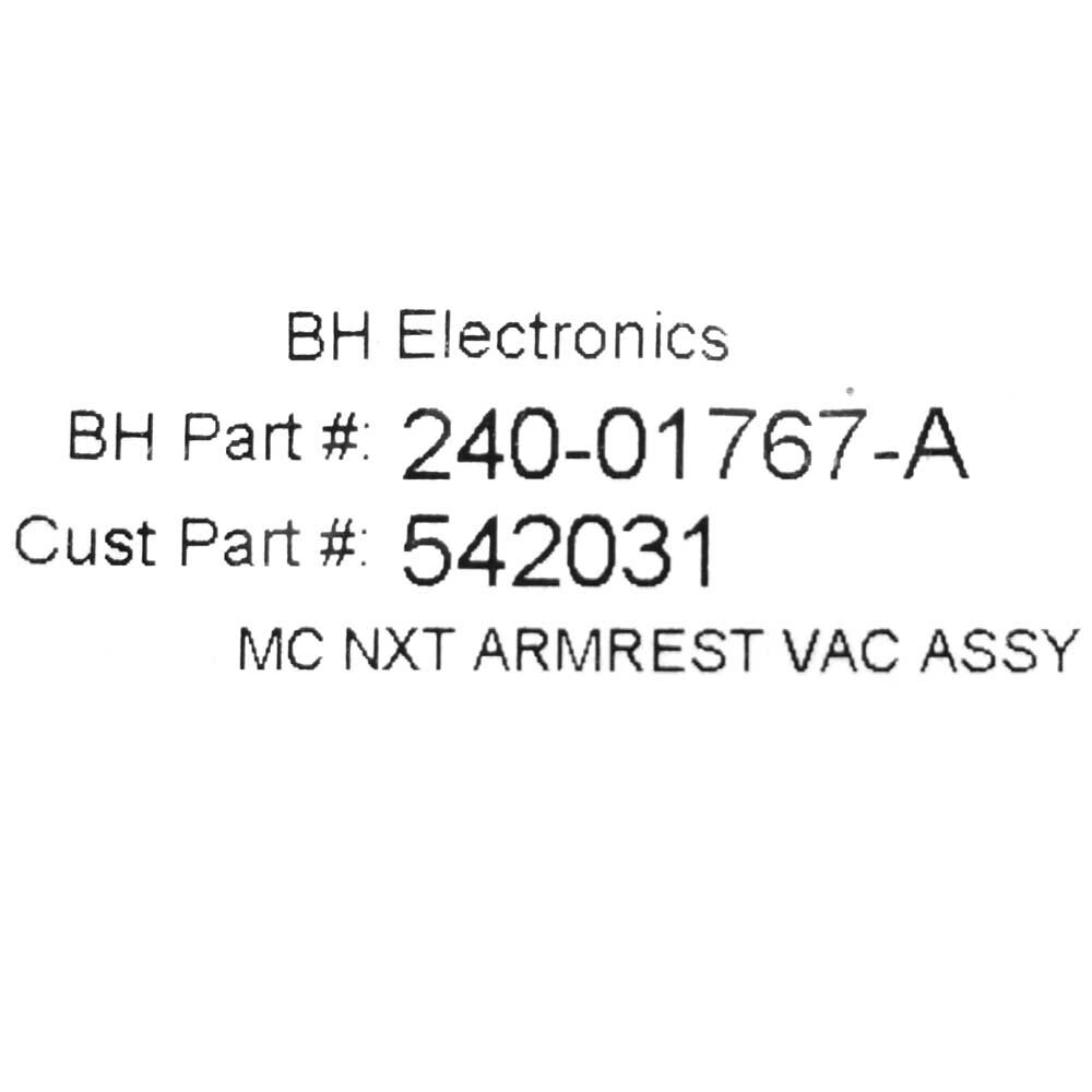 MasterCraft Boat Blank Side Panel 542031 | NXT Armrest Black