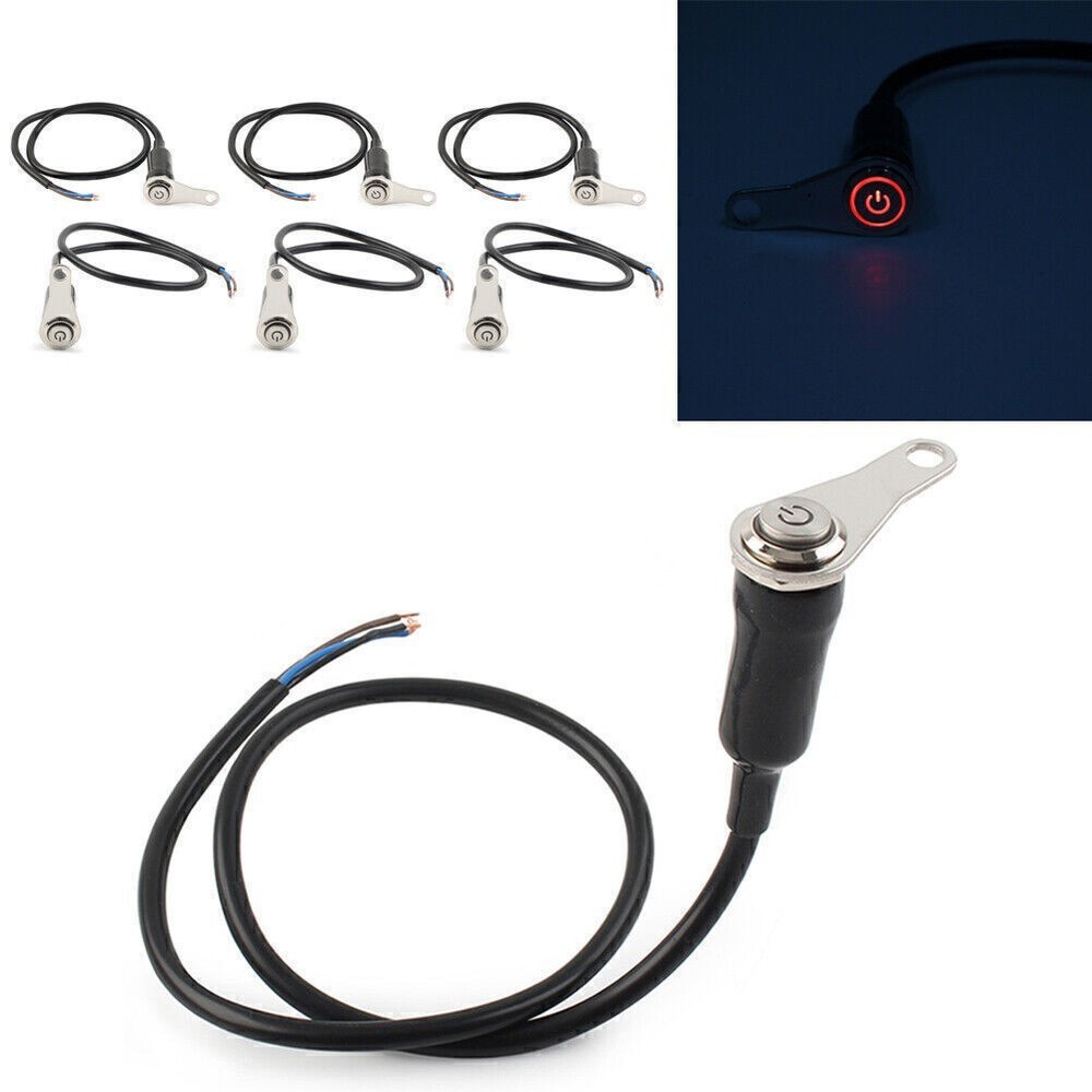 ON/OFF Handlebar Mount Push Button 12V Headlight Fog Light LED
