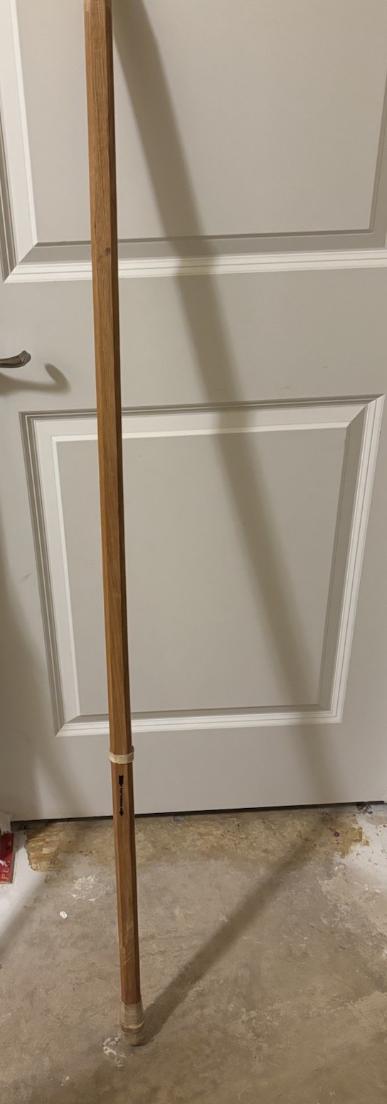 Rare Vintage Patterson Long Pole Lacrosse Stick Wood Shaft
