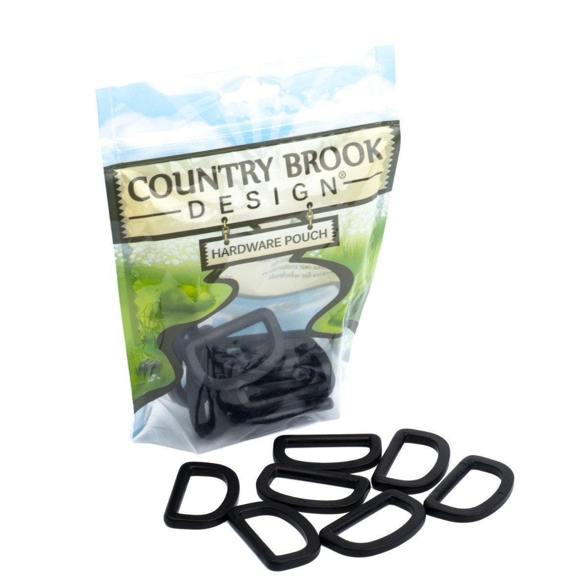 Country Brook Design® 1 1/2 Inch Black Plastic D-Rings, 10 Pack