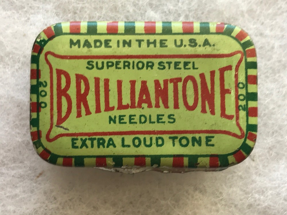 Brilliantone Needles Vintage Empty Tin