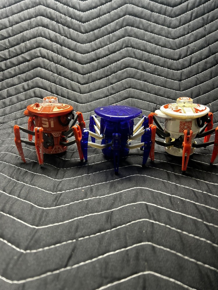 3 HEXBUG Battleground Spiders Fighting Micro Robots w/o Remotes. Untested