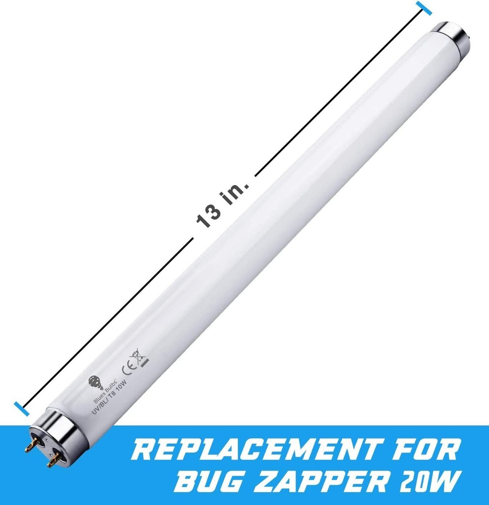 2-Pack Energy Efficient 10W Bug Zapper Replacement Bulbs, T8 Fluorescent Light