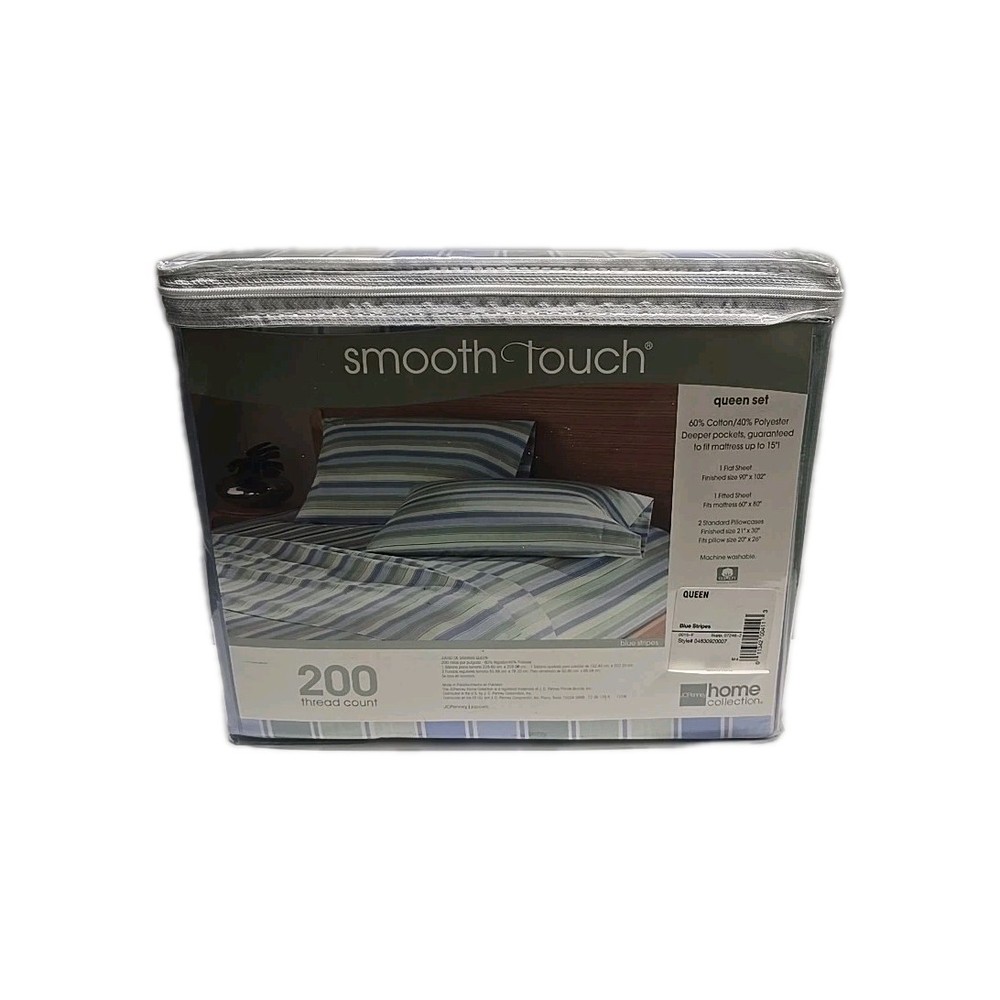 SMOOTH TOUCH Qheen Set: flat sheet, fitted sheet, and 2 std pillowcases