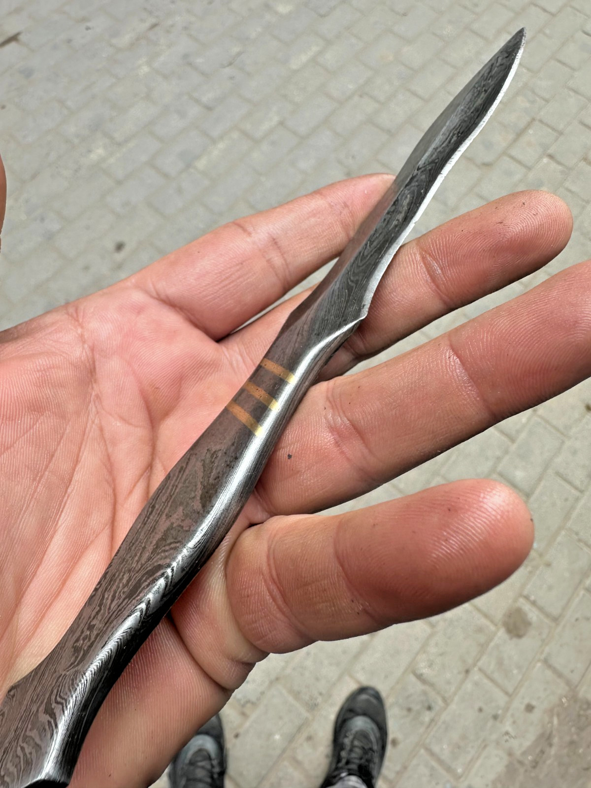 Custom Handmade Damascus Steel Double-edged Hunting Throwing Dagger Knife 1545