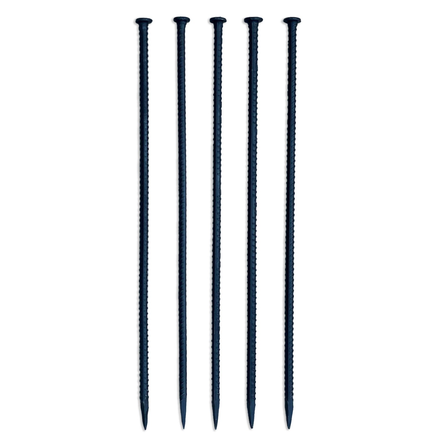 Sandbaggy 24" Steel Rebar Stakes with Nail Head - Garden Stakes (#4 Rebar)