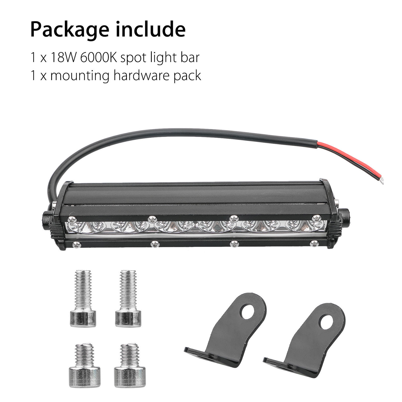 7'' 18W Spot Flood LED Work Light Bar Lamp Driving Fog Offroad SUV 4WD Car Truck