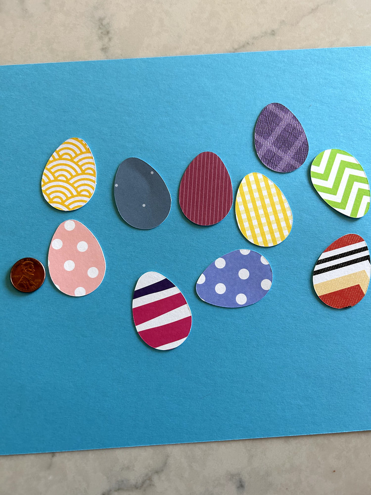 Easter Eggs  die cuts scrapbook cards confetti
