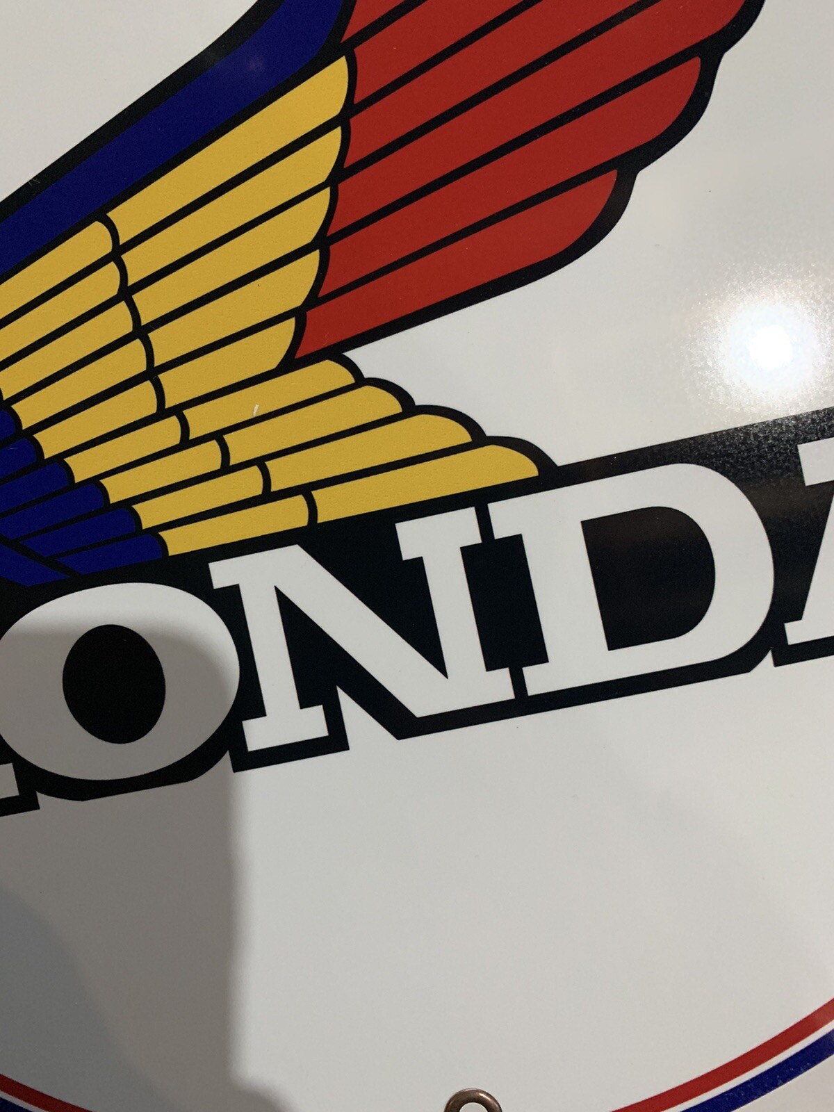 Honda Motorcycle Premium Quality Vintage Logo Round Reproduction Garage Sign