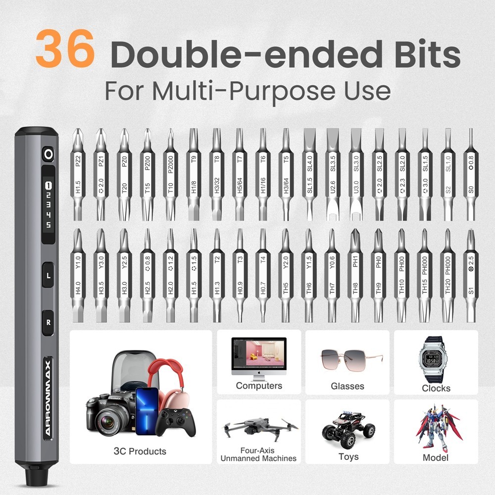 AM ARROWMAX SES Electric Screwdriver Set Precision Cordless Screwdriver Kit