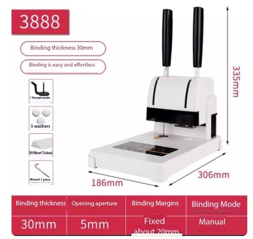 Manual Punching Automatic Hot Melt Rivet Binding Machine Punching Machine