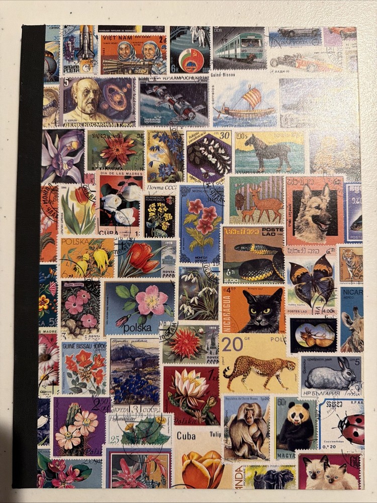 Stamp Theme Hardcover Books 10 WHITE Pages 9 Strips per Page Glassine (2 Books)