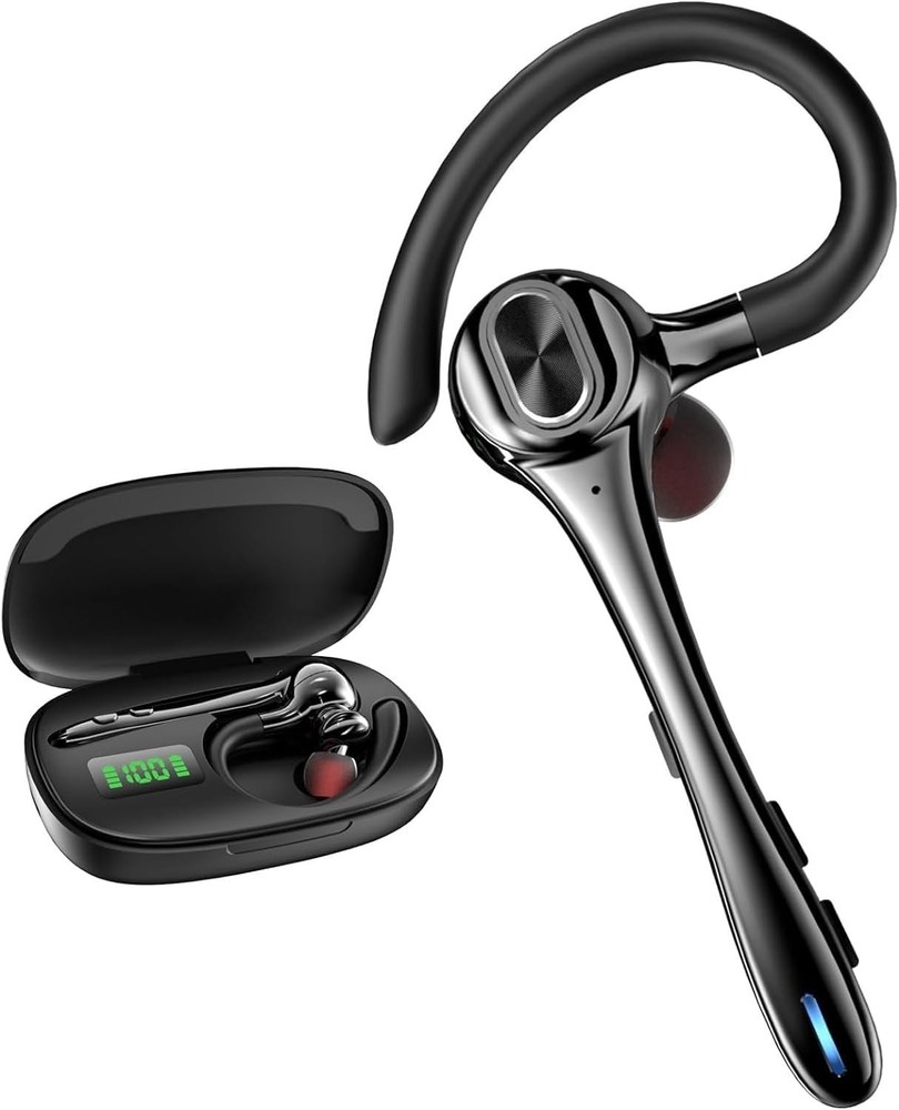 Trucker Wireless Mic Bluetooth Noise Cancelling Headset Earpiece New