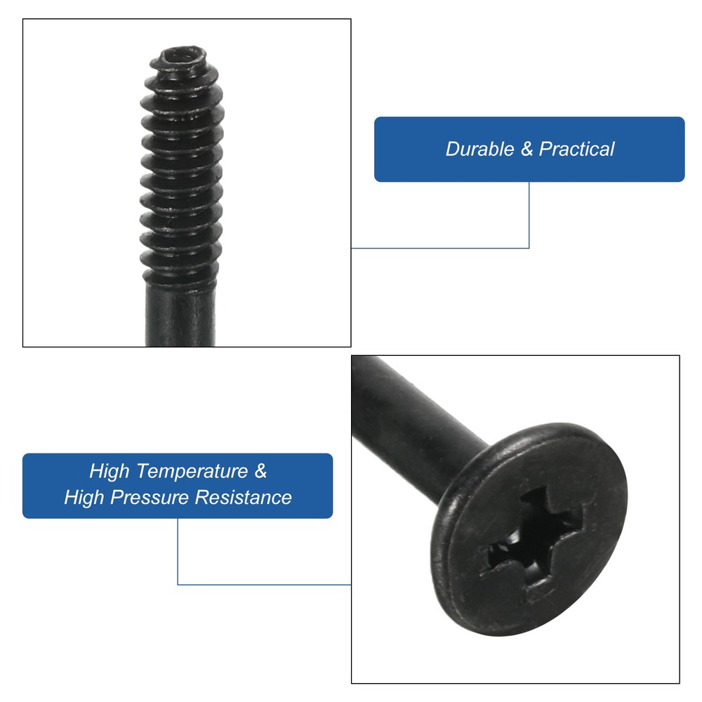 30PCS Computer Case Fan Screws 1.18"L PC Reducing Vibration Screws Flat