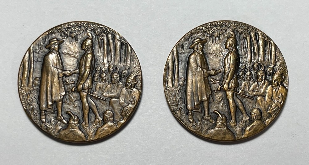 So-Called 1932 William Penn (#6960). Two Pcs. Both with Very Light Cleaning.